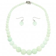 Aqua Jade Necklace Set