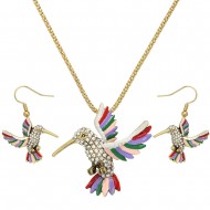 Hummingbird Necklace Set