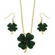 4 Leaf Clover Necklace Set